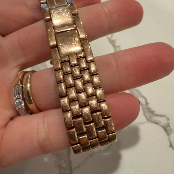 Ecclissi Round Rose Gold Stainless Steel Mother of Pearl Women's Watch - Picture 13 of 16